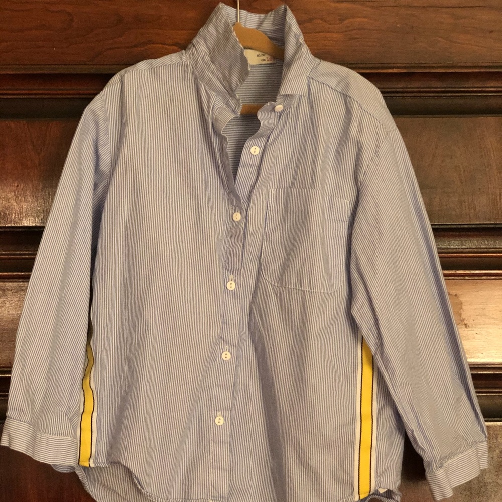 Oxford short with grosgrain trim